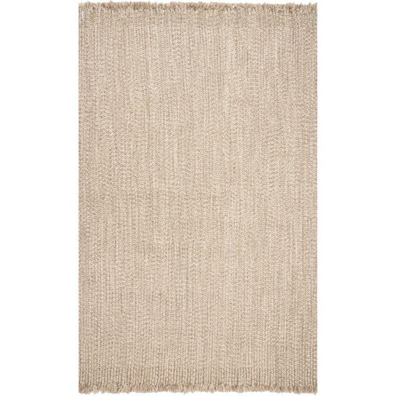 Casual Elegance Braided Tan Synthetic 3' x 5' Indoor/Outdoor Rug