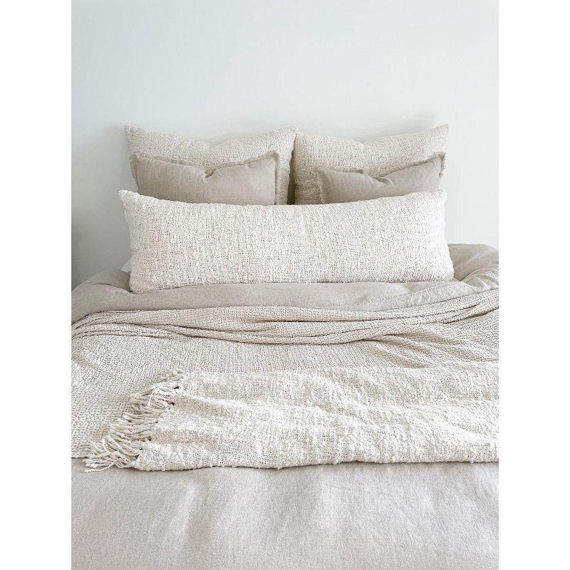 Cozy Cotton White Boucle Body Pillow