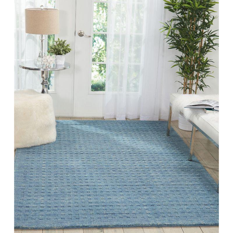 Nourison Perris Textured Indoor Area Rug Denim 5' x 7'6"