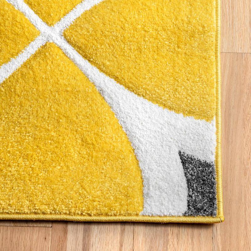 Sunflower Geometric Tufted Rectangular Synthetic Rug