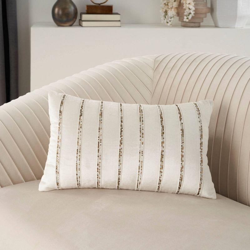 Mina Victory AZ217-012021 Sequined Cotton Blend;Viscose Throw Pillow