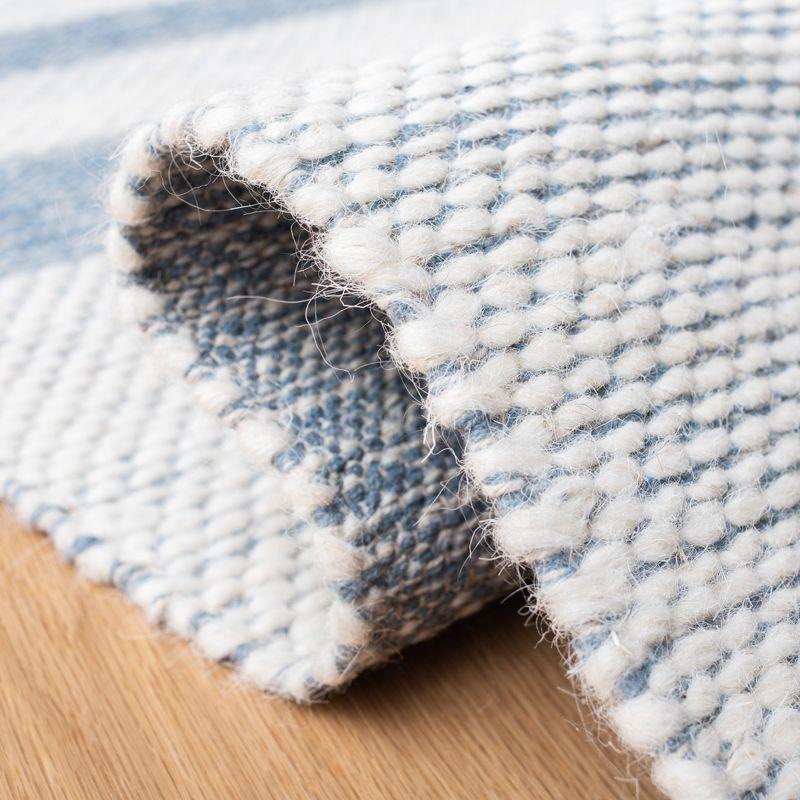 Striped Kilim STK504 Hand Woven Runner Rug - Ivory/Blue - 2'3"x9' - Safavieh.