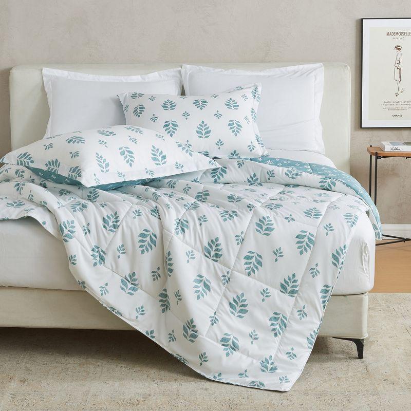 FreshFolds Reversible Microfiber Comforter Set with Shams