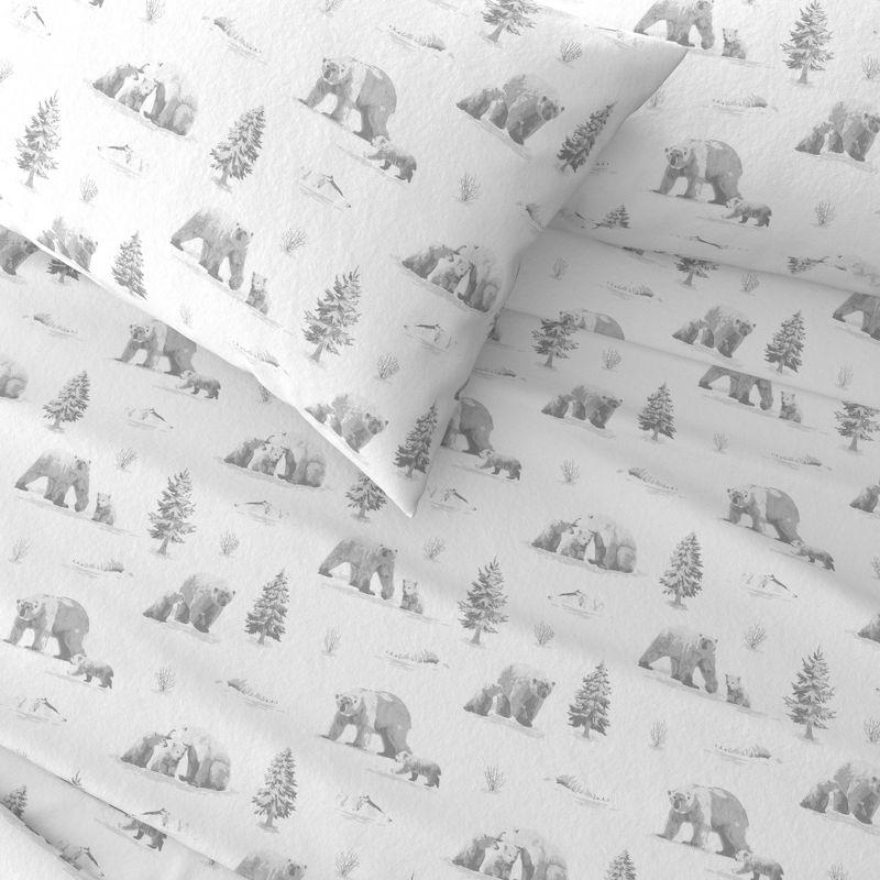 100% Cotton Lodge Printed Flannel Sheet Set