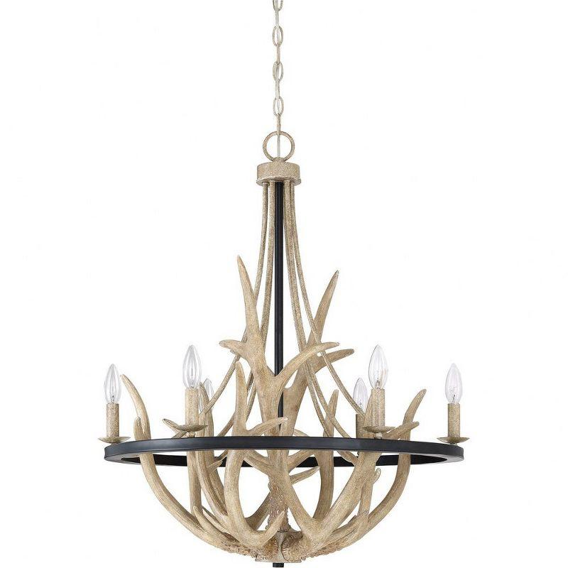 Quoizel Lighting Journey 6 - Light Chandelier in  Earth Black