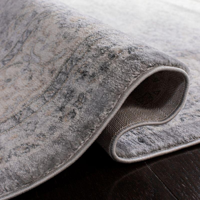 Isabella ISA919 Power Loomed Area Rug - Grey/Cream - 4'x6' - Safavieh