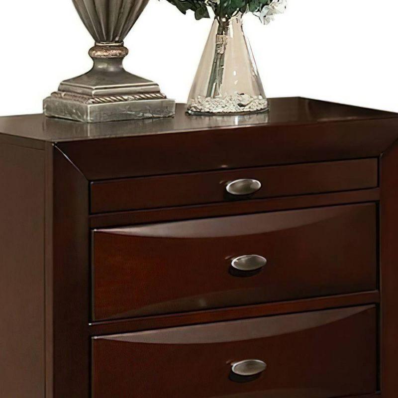 Acme Furniture Ireland I Storage Nightstand Espresso Finish: Square Wood Frame, Metal Glides, 250lb Capacity