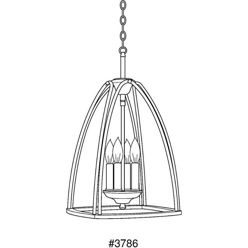 Progress Lighting, Tally Collection, 4-Light Foyer, Brushed Nickel, Open Foyer, No Shade