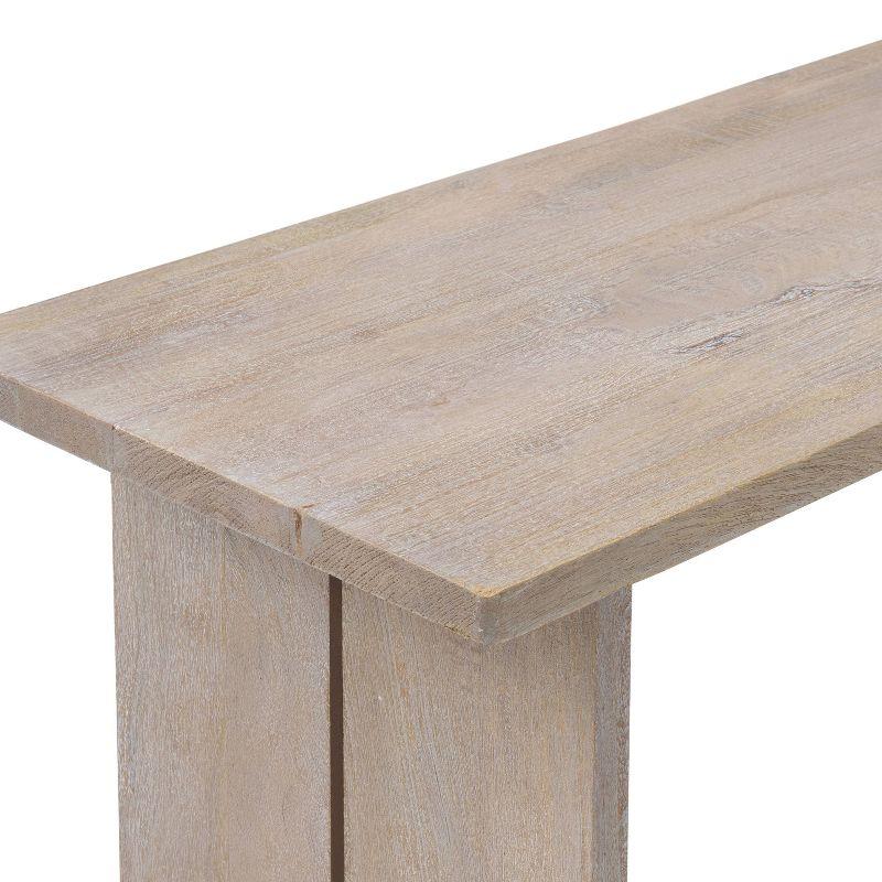 Alaterre Furniture 52" Castleton Mango Wood Console Driftwood: Rectangular Entryway Table with Storage, Stained Finish