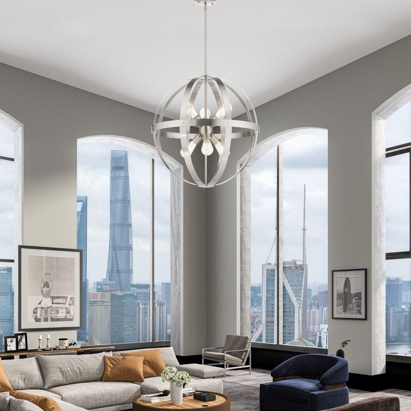 Livex Lighting Stoneridge 6 - Light Pendant in  Brushed Nickel