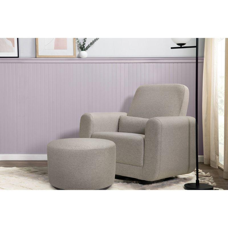 Gray Eco-Performance Extra Wide Swivel Glider Chair