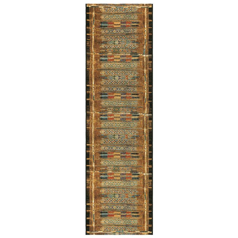 Liora Manne Marina Stripe Indoor/Outdoor Rug Gold 1'11" x 7'6"