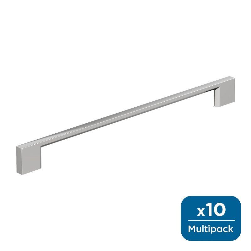 Polished Chrome Modern Cabinet Bar Pulls, 10 Pack