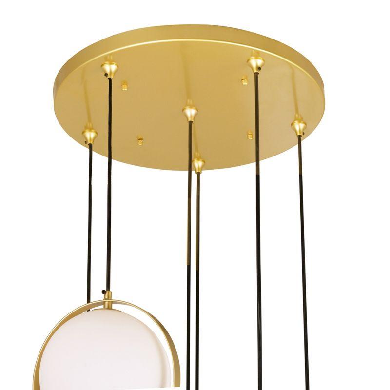 CWI Lighting,Da Vinci 6 Light Multi Light Pendant With Brass Finish