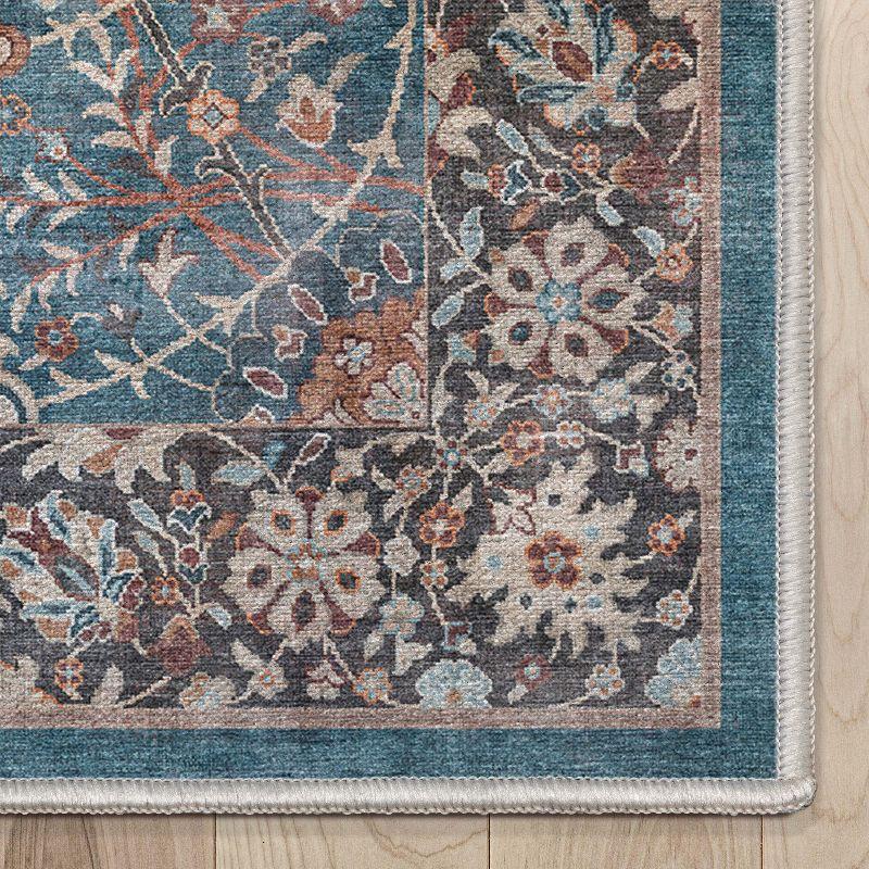 Well Woven Asha Liana Vintage Oriental Teal Flat-Weave Area Rug