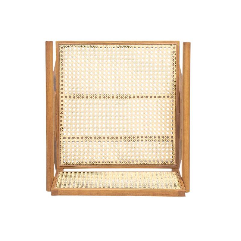 NFusion Darrell Rattan Dining Chairs With Rubber Wood Frame (Set of 2)