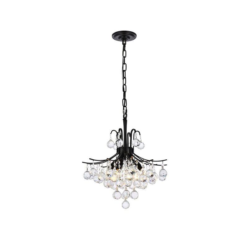Elegant Lighting Toureg 16 inch black pendant