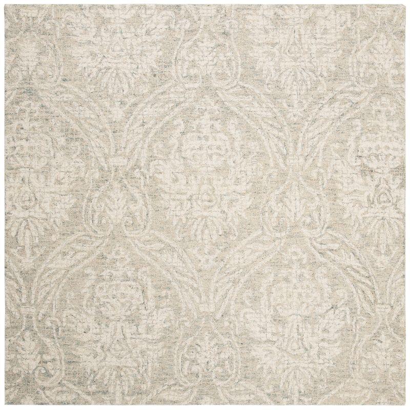 Rosemarie Abstract Handmade Tufted Wool Gray/Ivory Area Rug