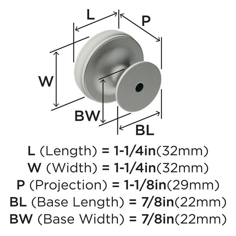 Amerock Renown Cabinet or Furniture Knob, 1-1/4 inch (32mm) Diameter