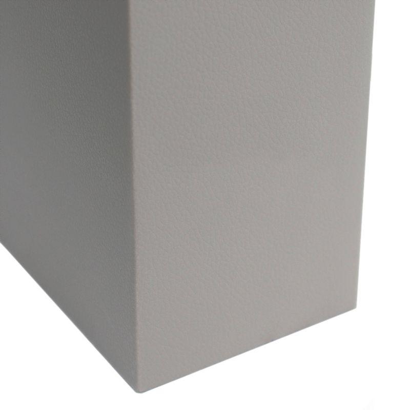 Leather Table Lamp with Fabric Shade Gray - Elegant Designs: UL Listed, Modern Decor, Cotton Rectangle Shade