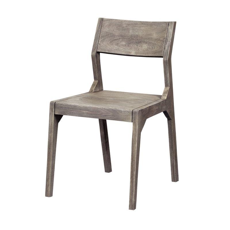 Set of 2 Yukon Angle Back Dining Chairs Gray - Treasure Trove Accents