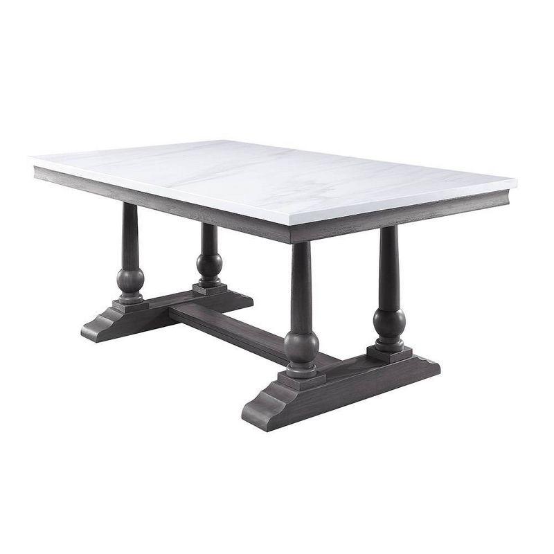 Faux Marble Top Dining Table