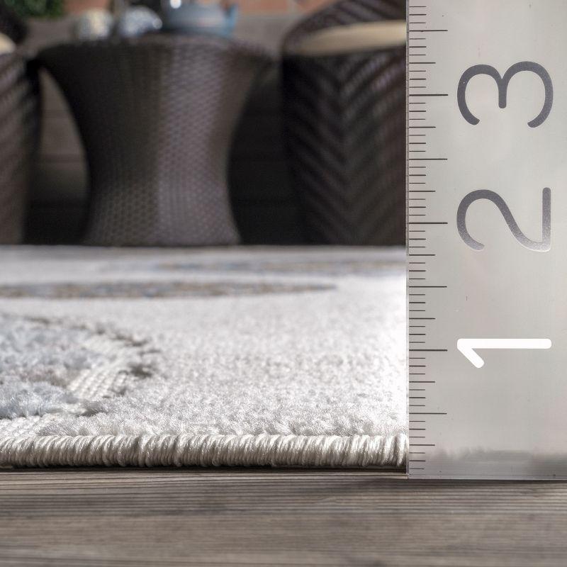 Nuloom Andi Geometric 5x8 Indoor/Outdoor Area Rug for Living Room Patio Deck Front Porch Kitchen, Beige/Brown