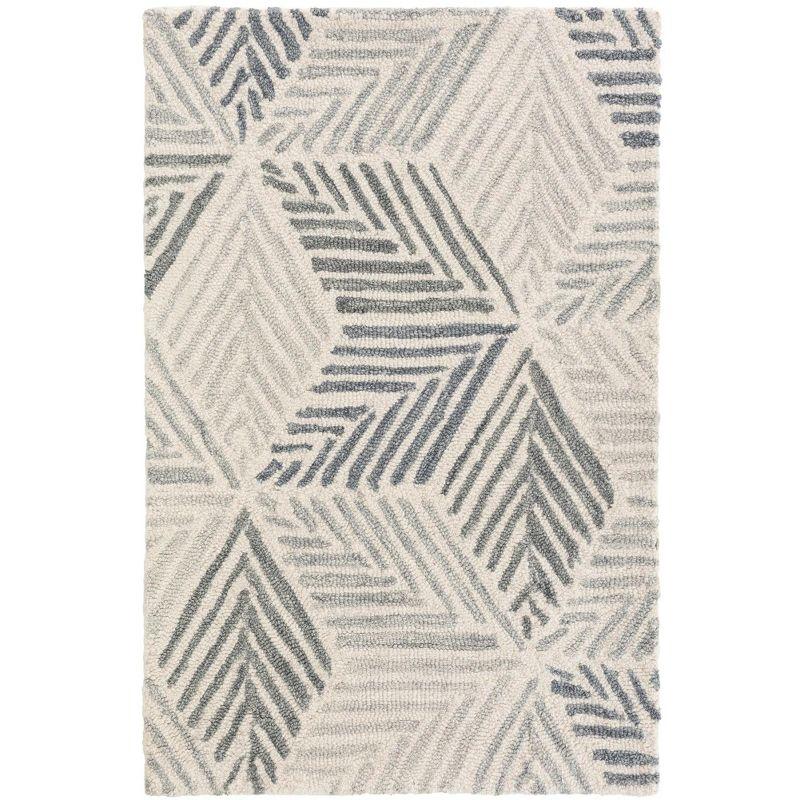 Karari Blue Hand Hooked Wool Rug