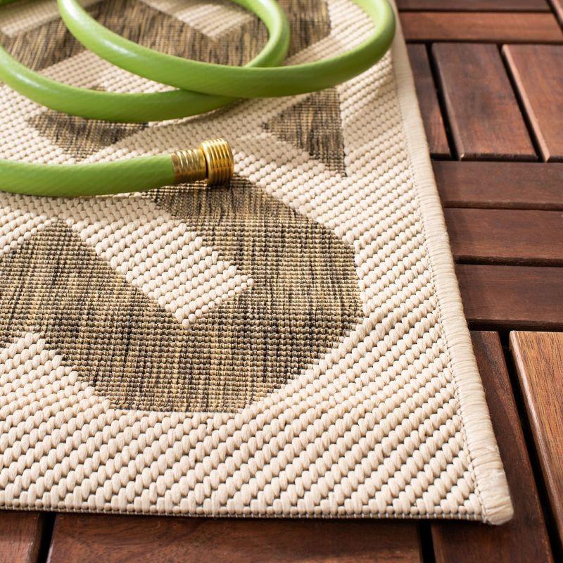 Courtyard CY6915 Power Loomed Indoor and Outdoor Accent Rug - Brown/Bone - 2'7"x5' - Safavieh