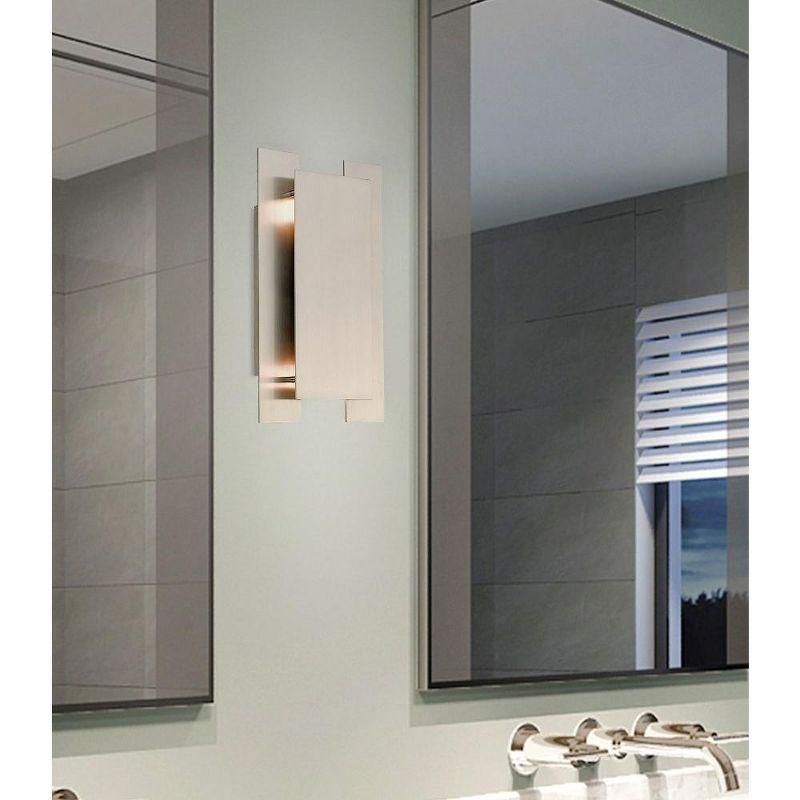 Brushed Nickel 2-Light Vertical/Horizontal Wall Sconce