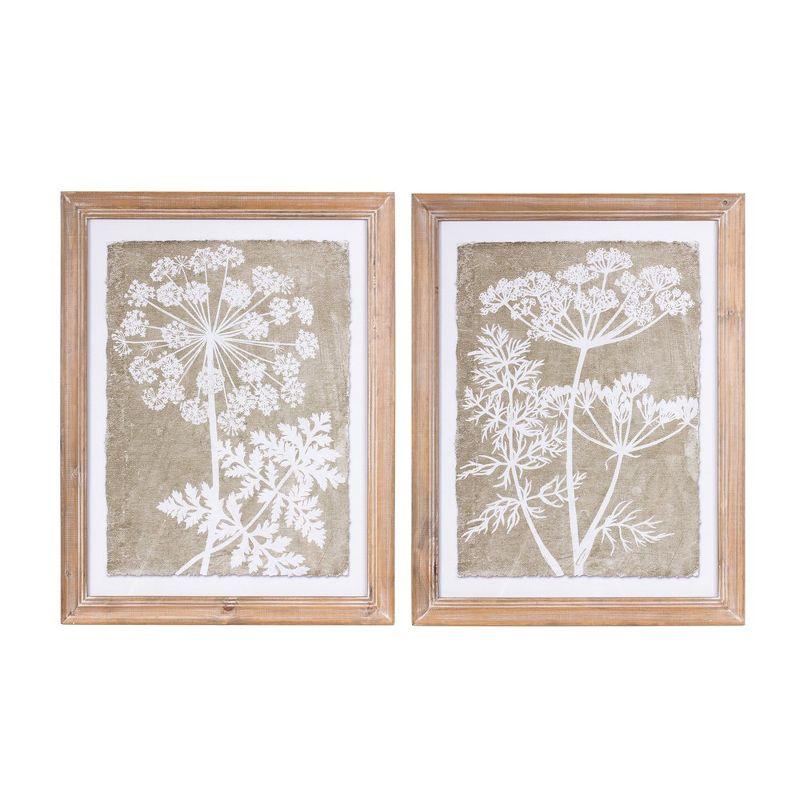Melrose Framed Queen Anne's Lace Wall Art (Set of 2)