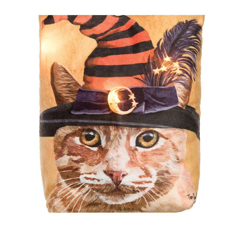 C&F Home Witch Cat-Chunk Halloween Light-Up LED Doorstop Decor