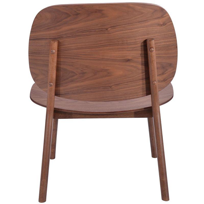 Zuo Priest Lounge Chair Walnut