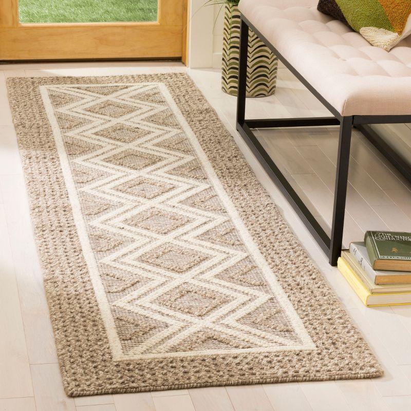 Vermont VRM212 Hand Woven Indoor Runner Rug - Beige/Ivory - 2'3"x12' - Safavieh