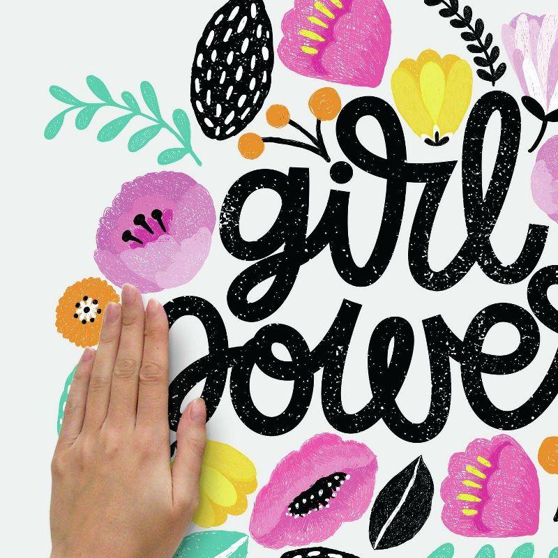 Girl Power Peel and Stick Giant Wall Decal - RoomMates: Vinyl Typography Decor for All Ages, Self-Adhesive