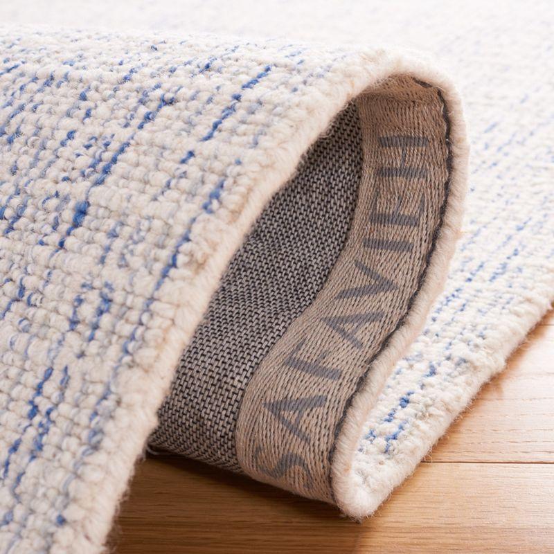Abstract ABT480 Handmade Indoor Area Rug - Blue/Ivory - 4'x6' - Safavieh