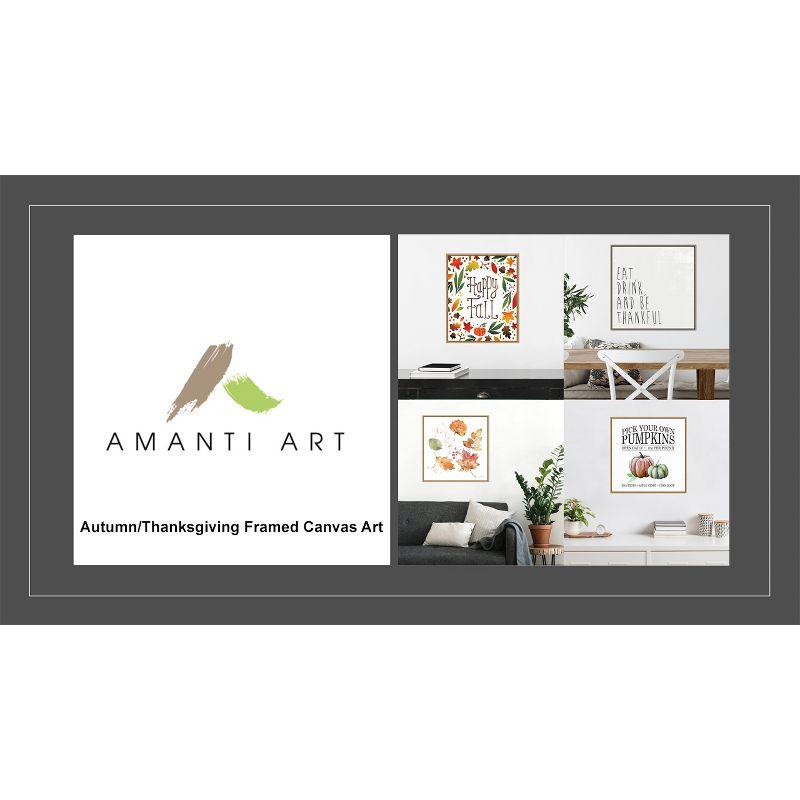 22"x22" Falling Leaves I by Katrina Pete Framed Wall Canvas - Amanti Art: Autumn Harvest Decor, Seasonal Canvas