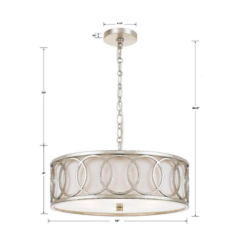 Crystorama Lighting Graham 6 - Light Pendant in  Antique Silver
