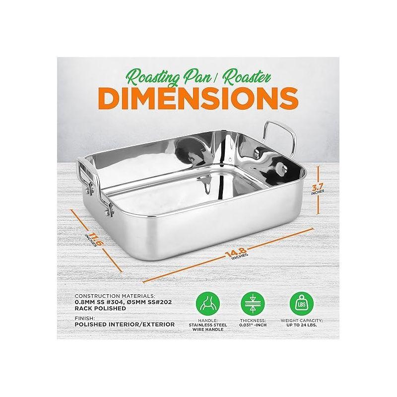 NutriChef NutriChef Non-Stick Stainless Steel Roasting Pan