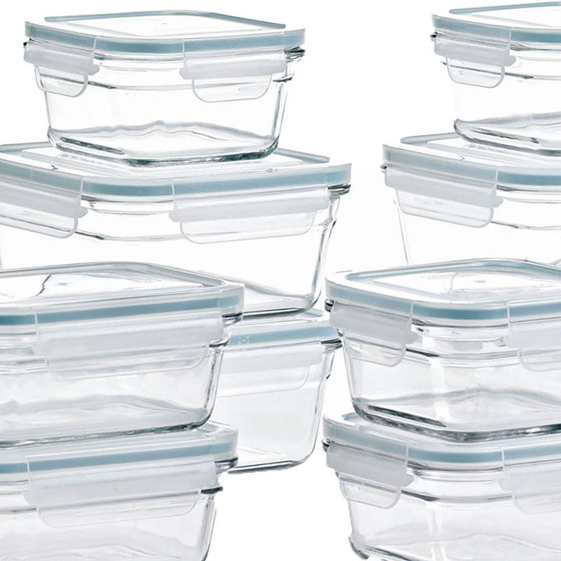 Glasslock 24 Piece Oven Microwave Safe Glass Food Storage Containers Set w/ Lids
