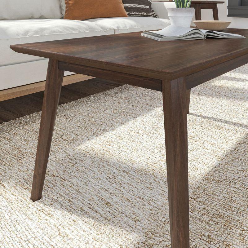 Plank+Beam 40" Mid Century Modern Coffee Table, Solid Wood Tables for Living Room