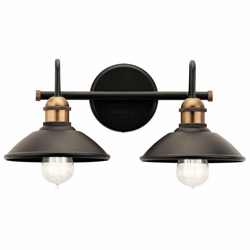 Clyde 16.75'' Bronze and Champagne 2-Light Vanity Fixture