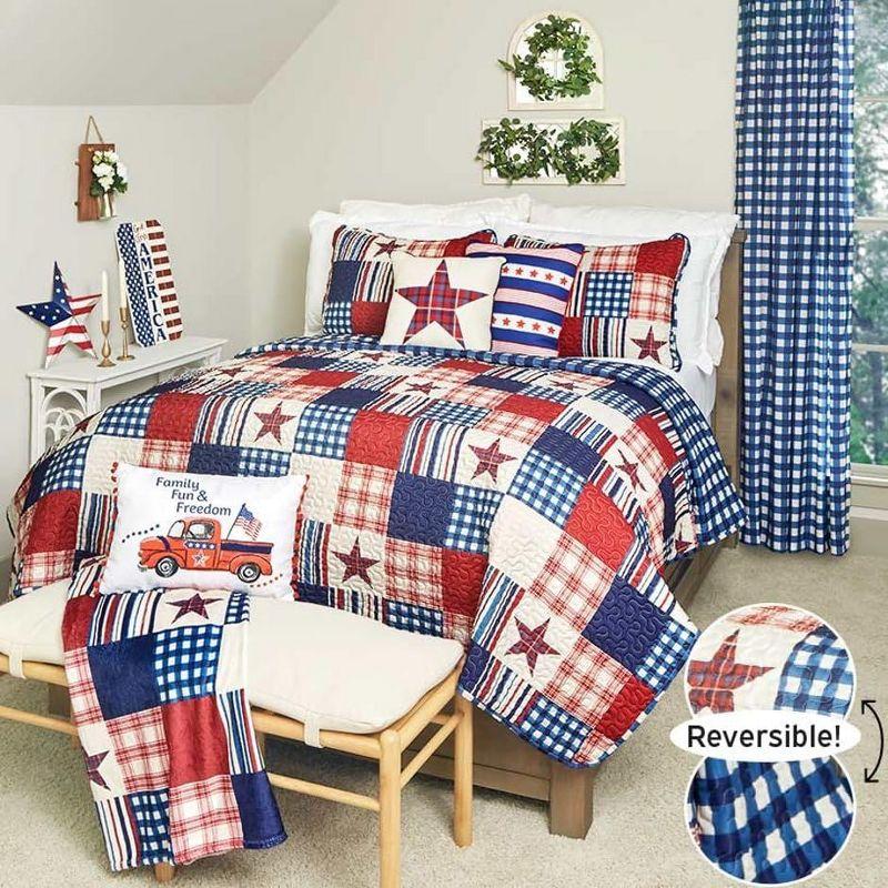 The Lakeside Collection United Plaids Quilt Ensemble - King Quilt