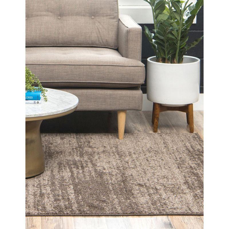 Unique Loom Del Mar Collection Area Rug - Lucille (5' 3" x 8' Rectangle Brown/Ivory)