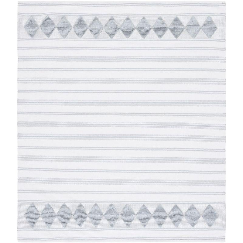Montauk MTK708 Hand Woven, Flat Weave Indoor Area Rug - Aqua/Ivory - 6'x6' - Safavieh