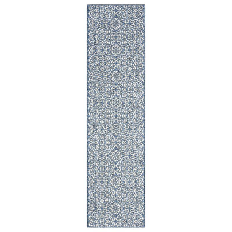 Nicole Miller New York Patio Country Danica Geometric Indoor/Outdoor Area Rug, Blue/Gray