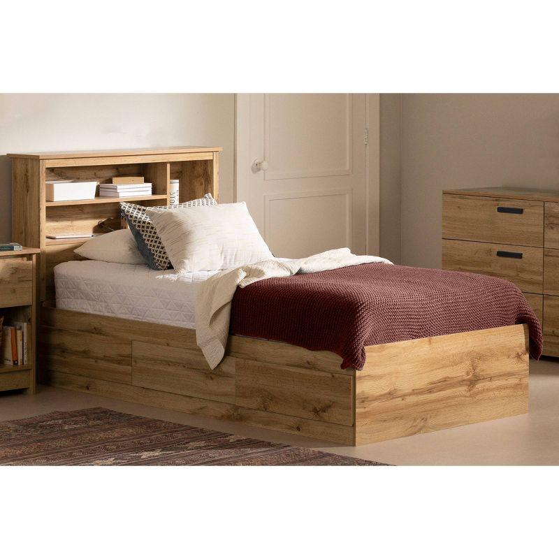 Nordik Oak Twin Captain's Bed with 3 Storage Drawers