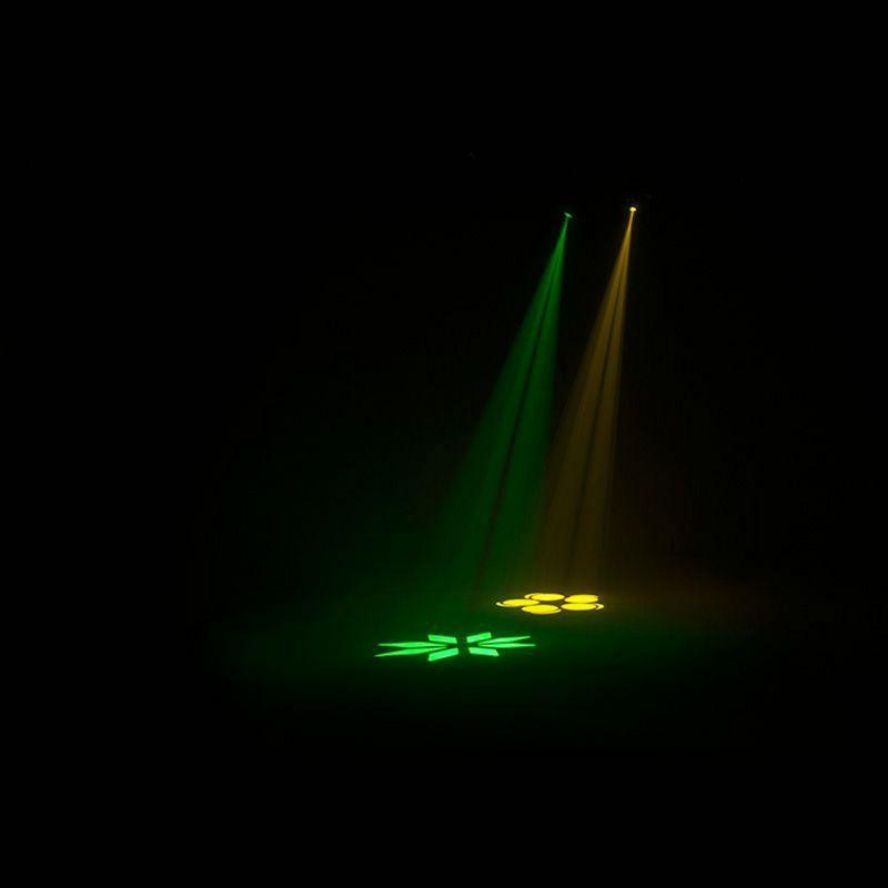 ADJ Pocket Pro Pak 2 DJ Mini LED Beam Spot Moving Stage 7 Colors Lighting Effect Heads Kit w/ F4 PAR Padded Bag for Nightclub, Disco, and Entertainers