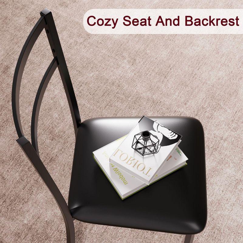 17 Stories Dining Table Set For 2, Round Kitchen Table And Upholstered Chairs For 2, 3 Piece Dining Room Table Set