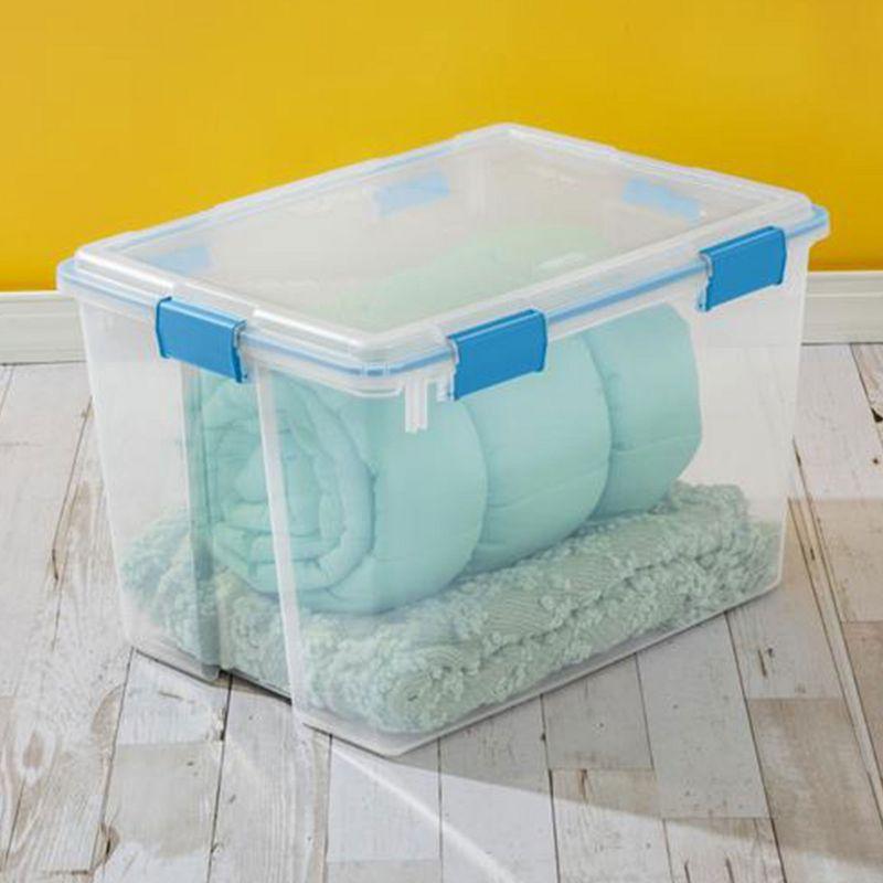 ClearView 80-Quart Stackable Storage Bin with Gasket Seal Lid